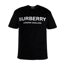 BURBERRY巴宝莉黑色logo字母短袖t恤L