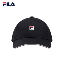 FILA/斐乐新款情侣款小标logo可调节棒球帽黑色