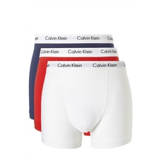 CalvinKlein男士弹力棉质平角裤U2662G/红白蓝/S/件